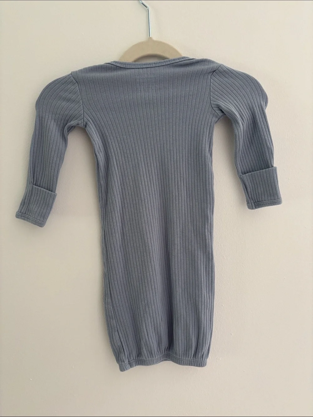 Carter's Ribbed Long Sleeve Nightgown - Gray Blue